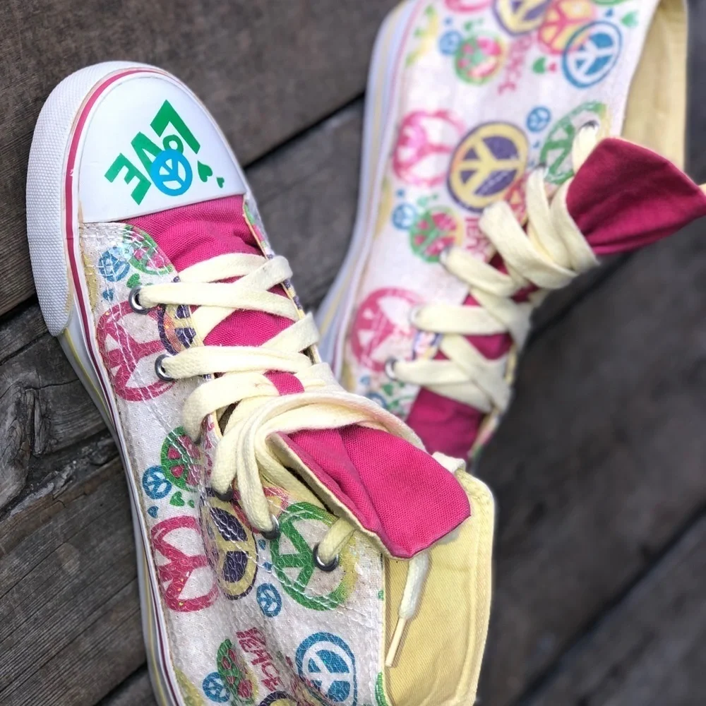 Justice Converse high top sneakers